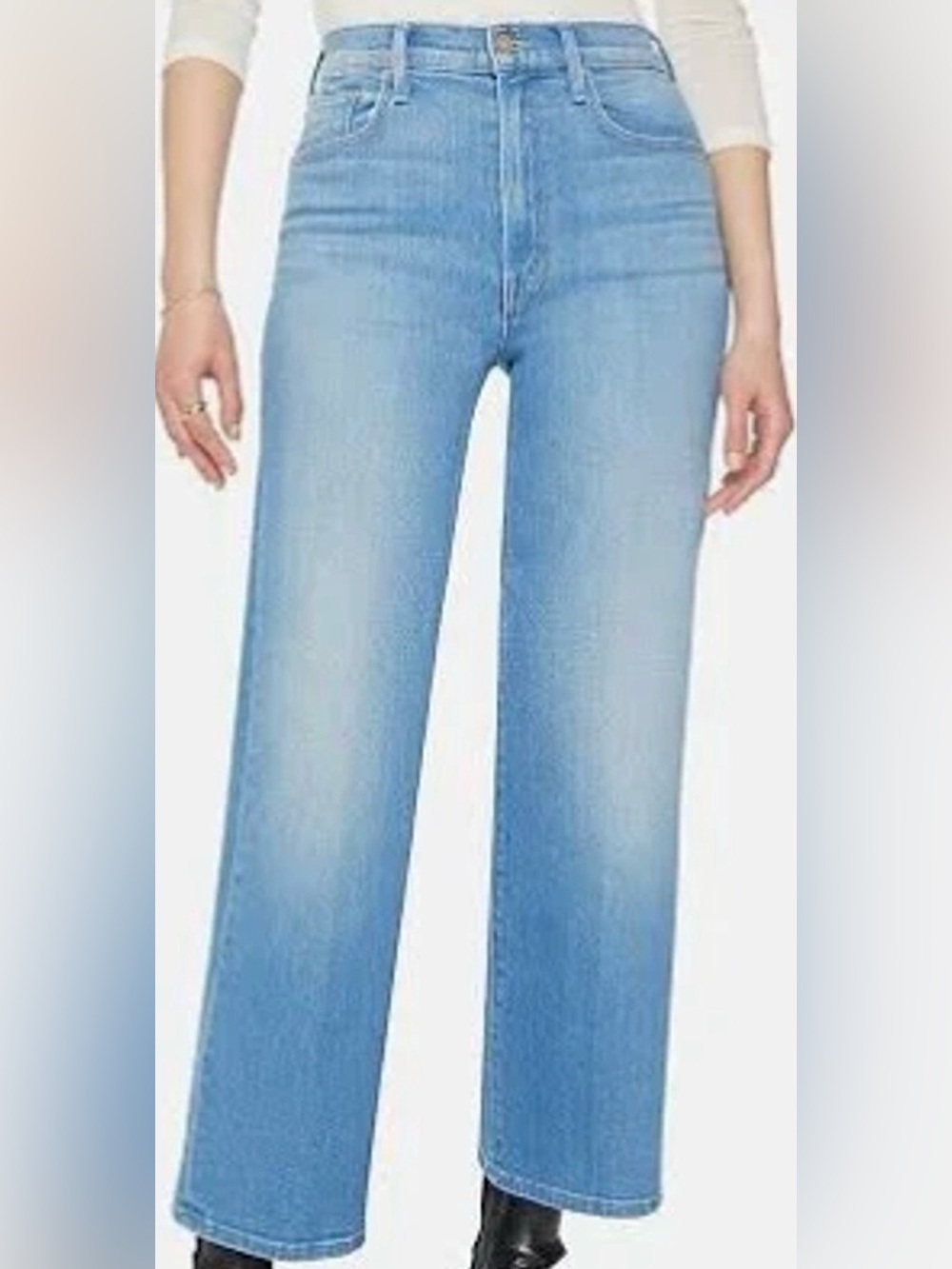 Mother Jeans The Rambler Ankle High Rise Straight Light Wash Going Dutch 27 NWT